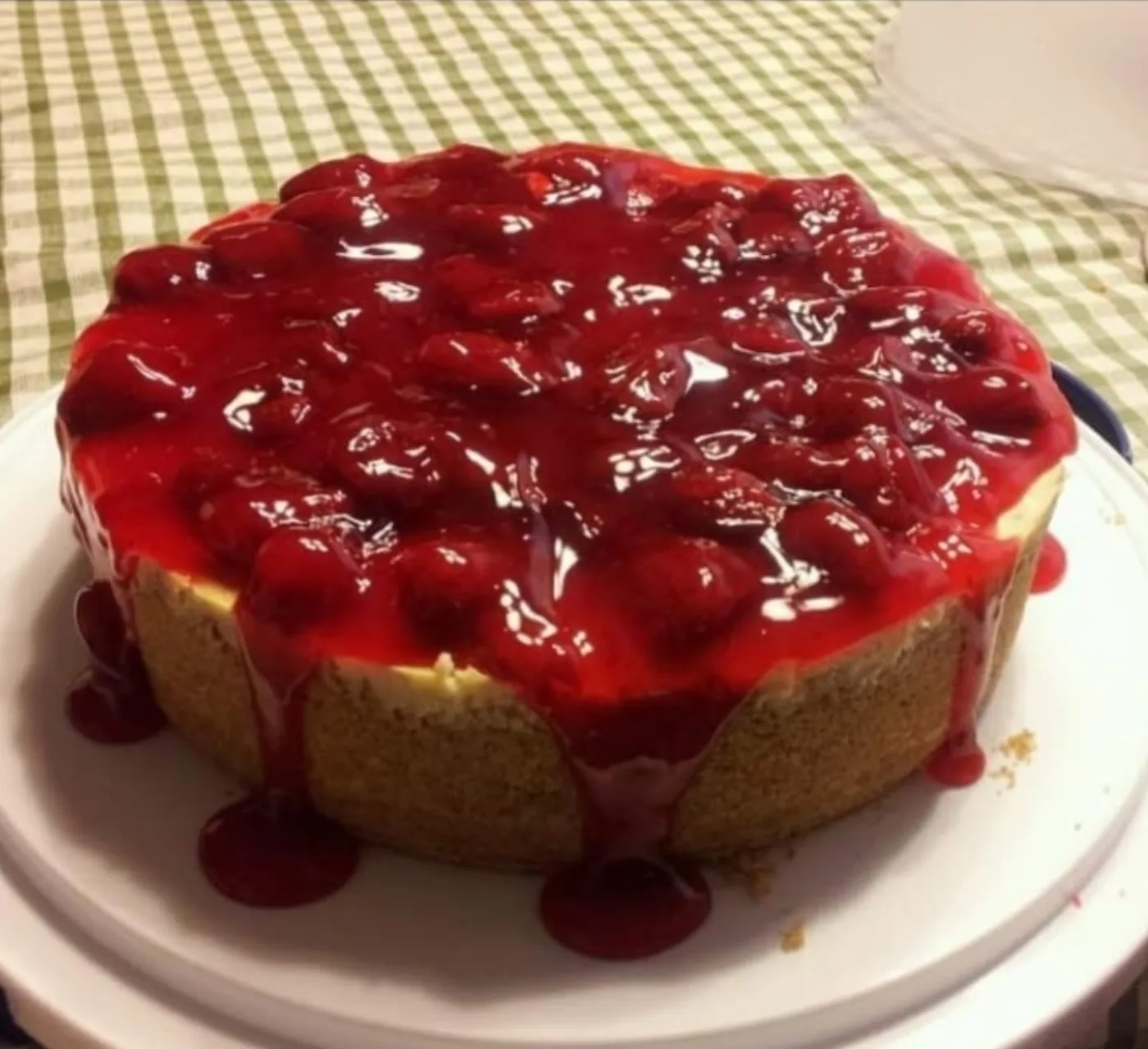 Cherry-topped dessert