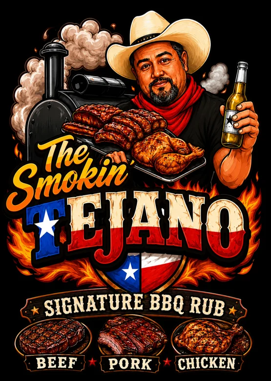 Signature BBQ Rub label