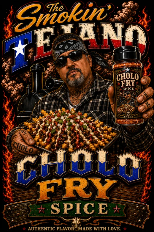 Cholo Fry Spice label