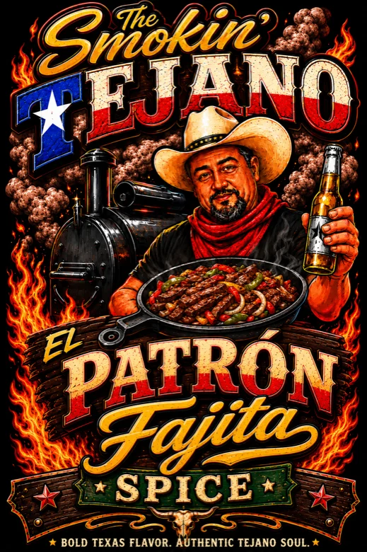 El Patrón Fajita Spice label