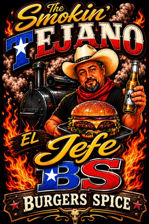 El Jefe Burger Spice label